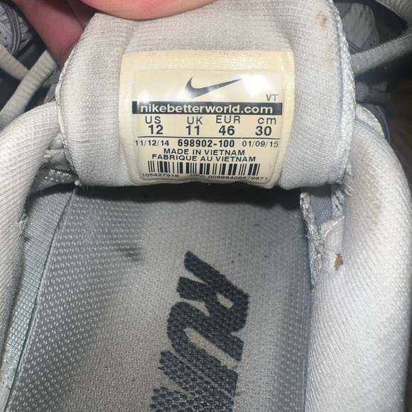 Nike Air Max 2015 running shoe white and metallic silver - Picture 4 of 5